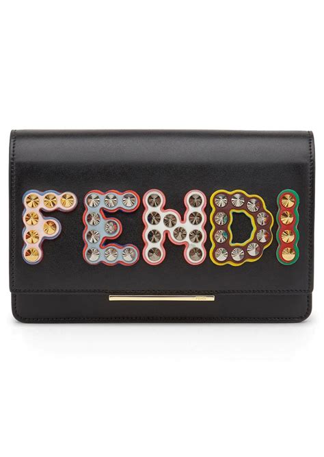 fendi studded logo wallet|Fendi wallet price.